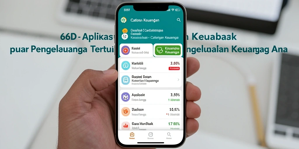 Antarmuka 66D yang rapi dan mudah digunakan untuk catatan keuangan.