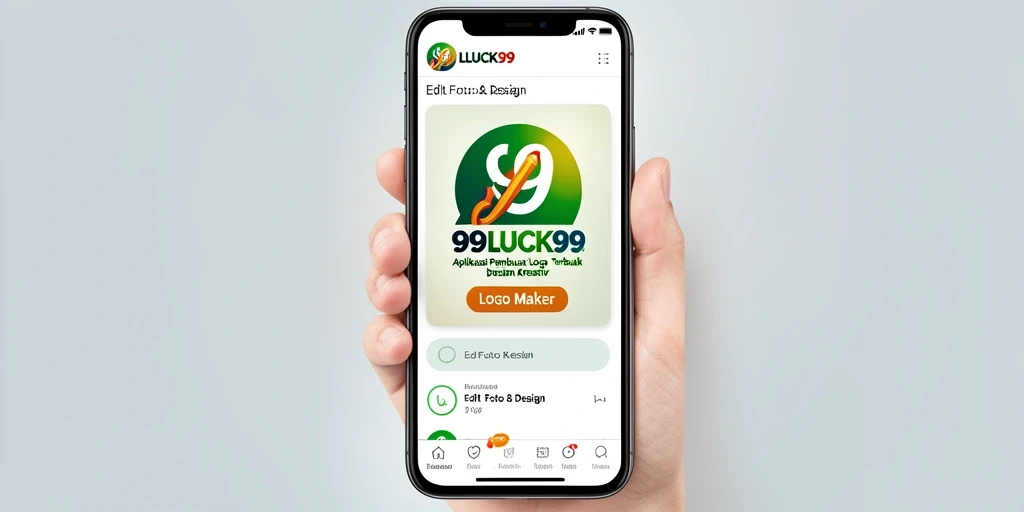 Antarmuka 99LUCK99 menampilkan fitur Logo Maker yang inovatif.
