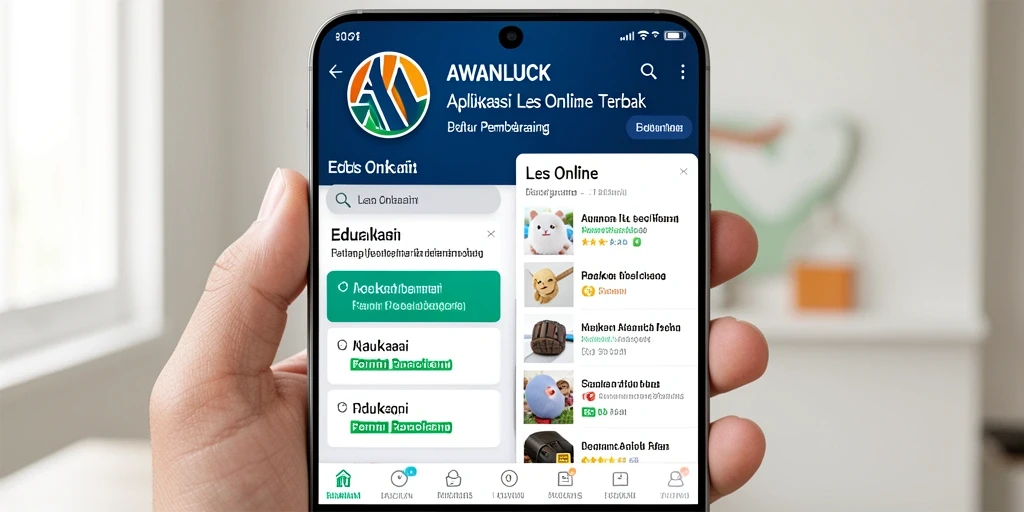 Tampilan antarmuka aplikasi AWANLUCK yang modern dan interaktif.