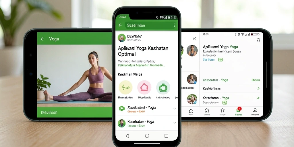 Antarmuka user-friendly aplikasi DEWI567 untuk latihan Yoga.