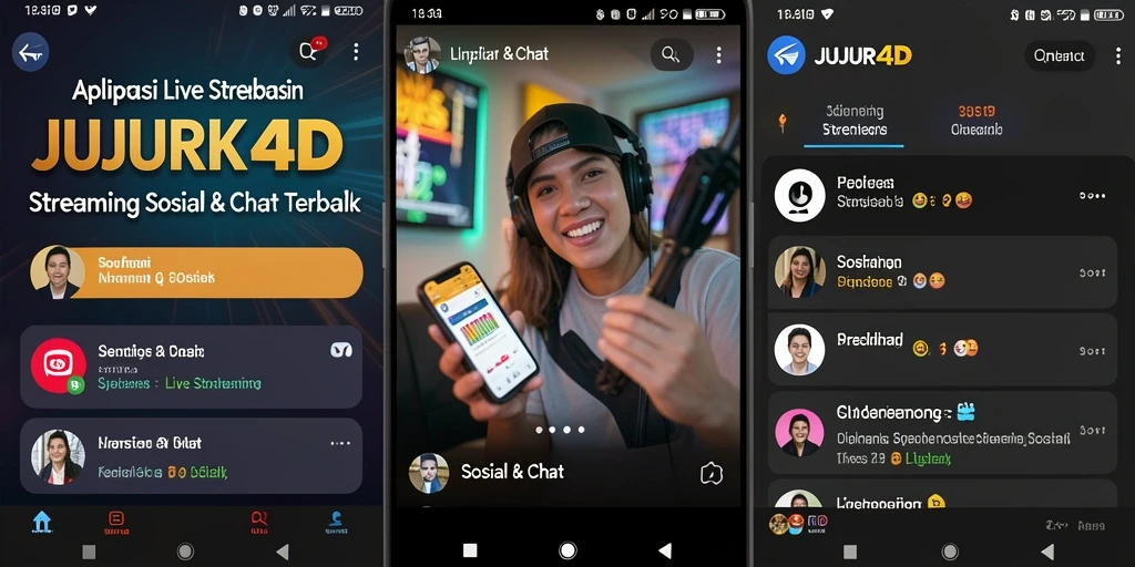 Tampilan antarmuka JUJUR4D yang menarik untuk live streaming.