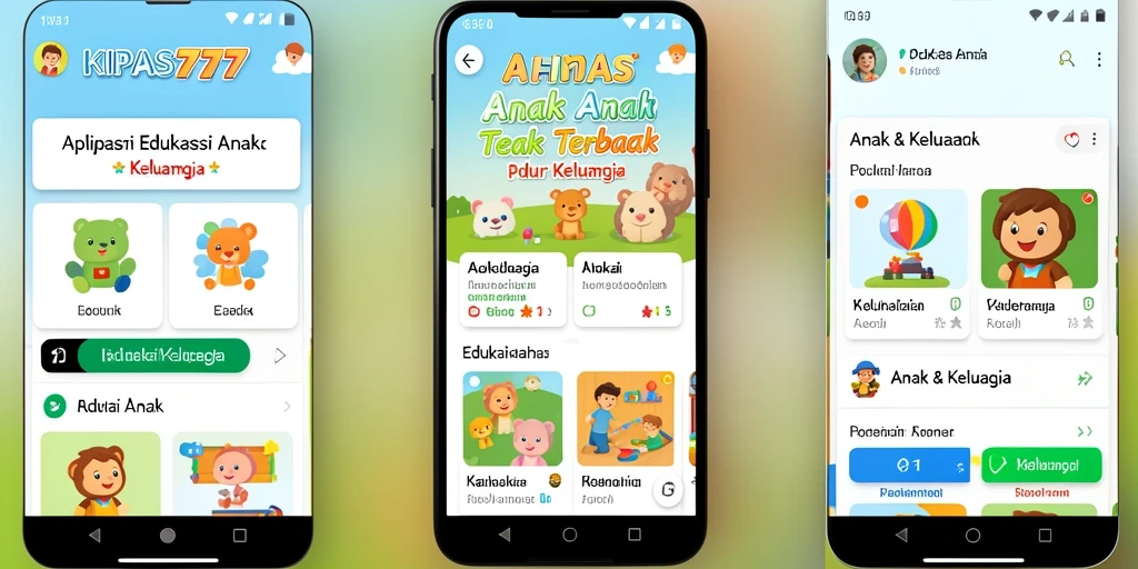 Antarmuka KIPAS777 yang menarik untuk anak-anak.