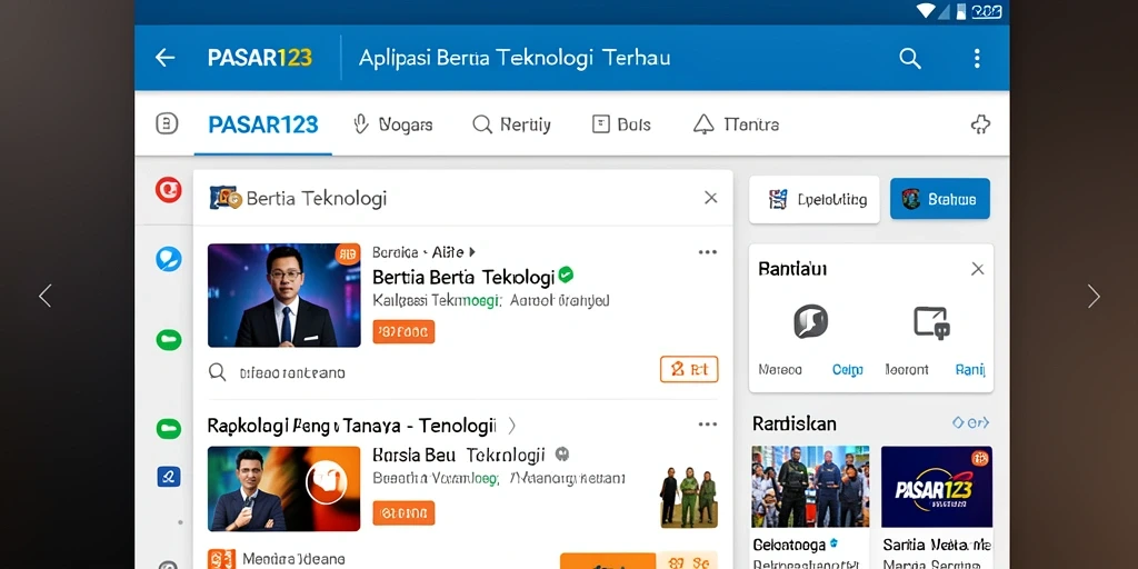 Tampilan antarmuka PASAR123 yang modern dan informatif.