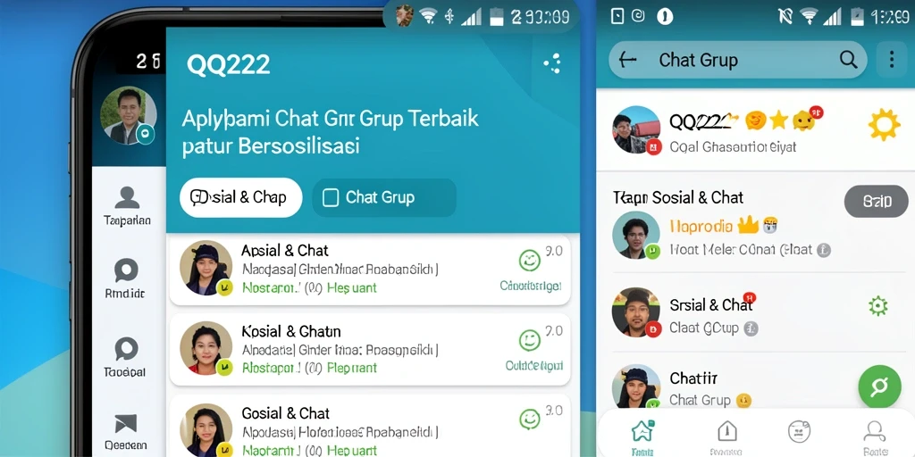 Antarmuka pengguna yang sederhana dan intuitif dari QQ222.