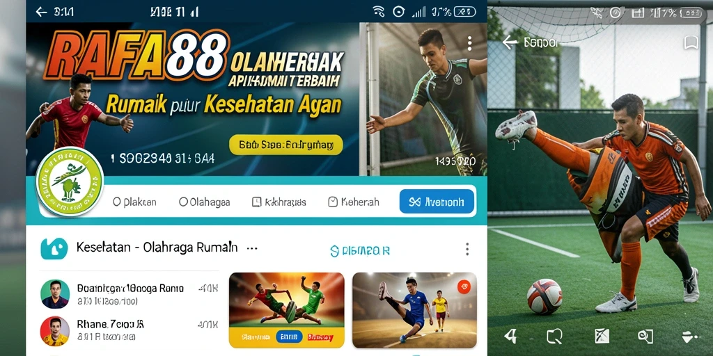 Antarmuka menarik RAFA88 dengan berbagai pilihan latihan olahraga rumah.