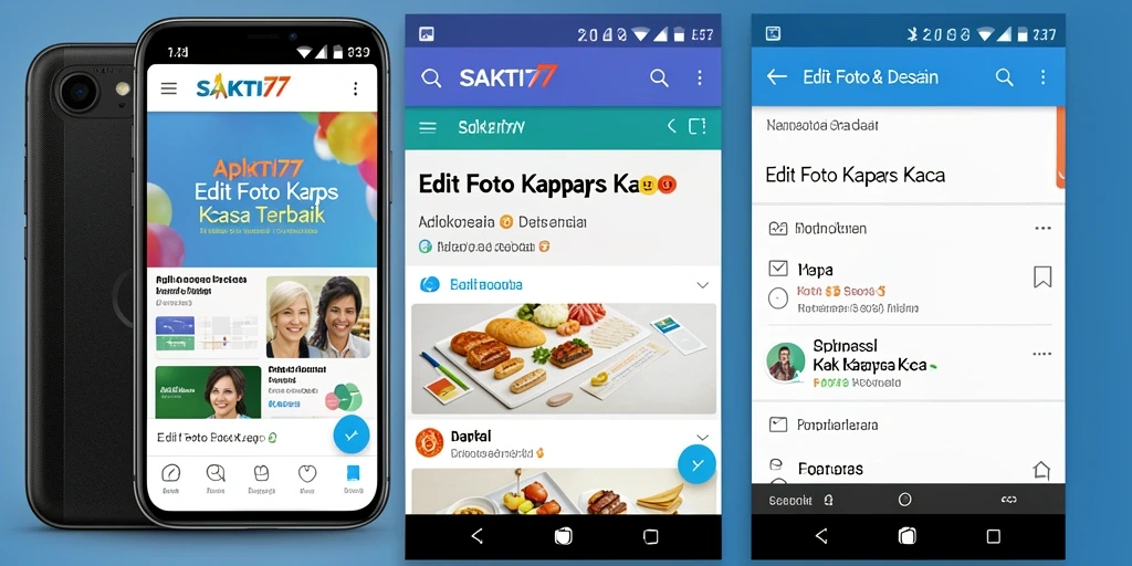 Antarmuka aplikasi SAKTI77 dengan efek kertas kaca yang menarik.