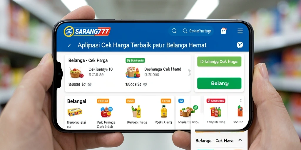 Tampilan antarmuka SARANG777 yang intuitif untuk cek harga.