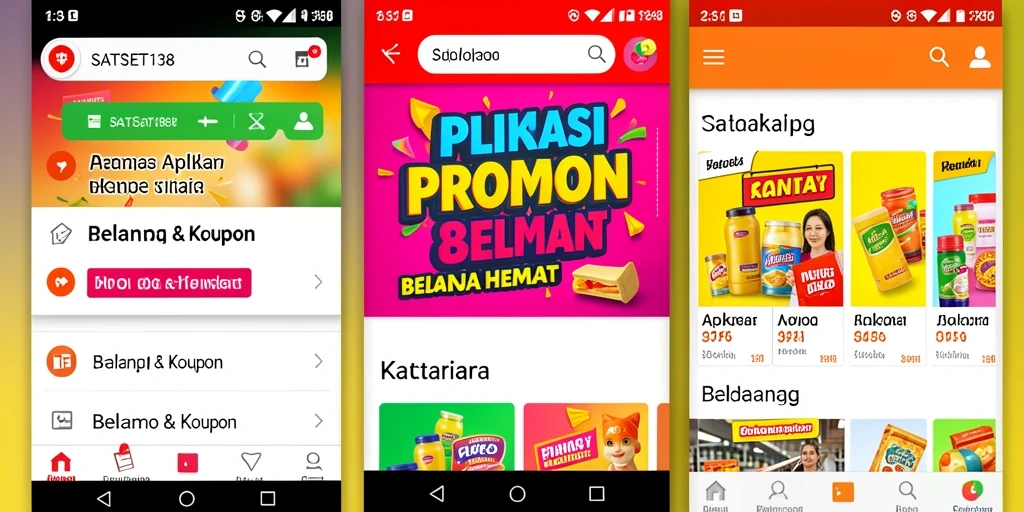 Tampilan antarmuka aplikasi SATSET138 untuk promo dan kupon.