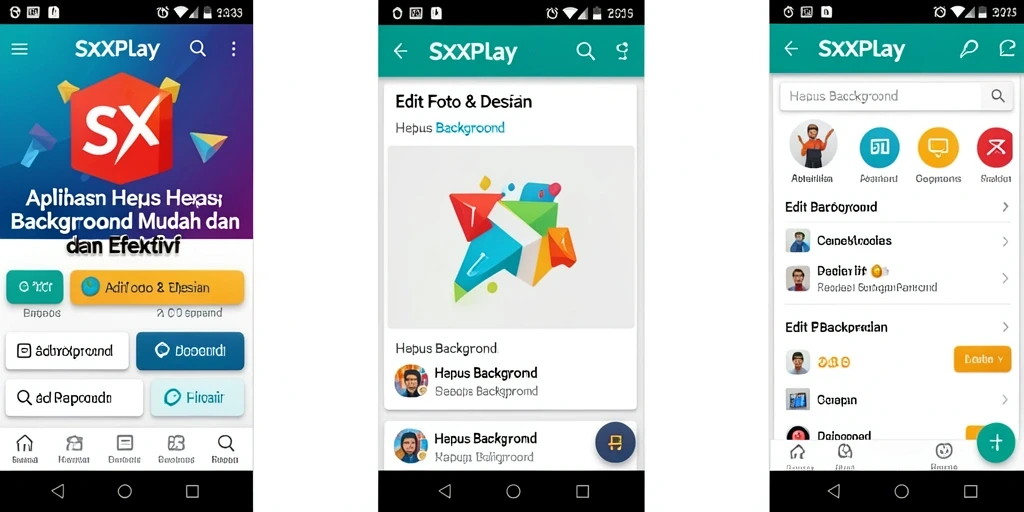 Antarmuka SXXPLAY menampilkan proses penghapusan latar belakang secara langsung.