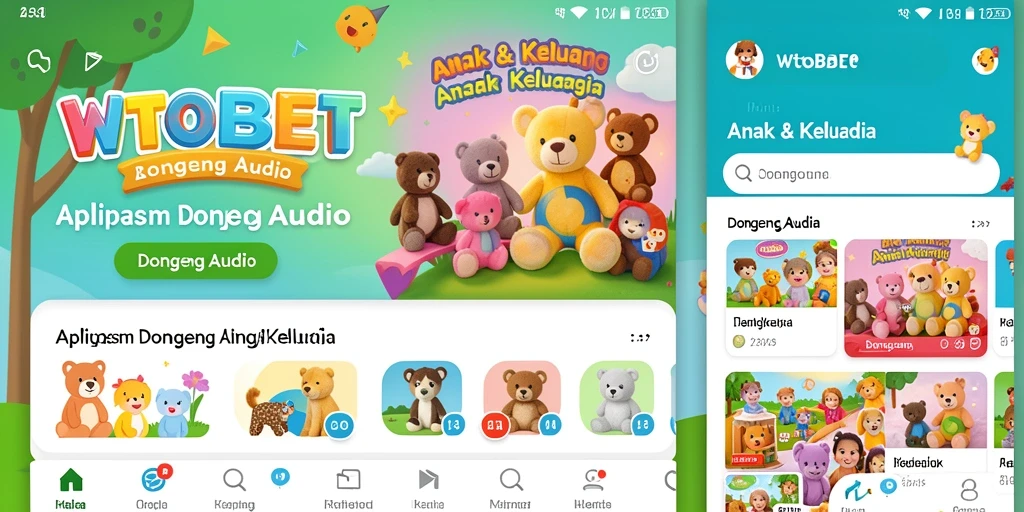 Antarmuka pengguna aplikasi WTOBET yang ramah anak dan fungsional.